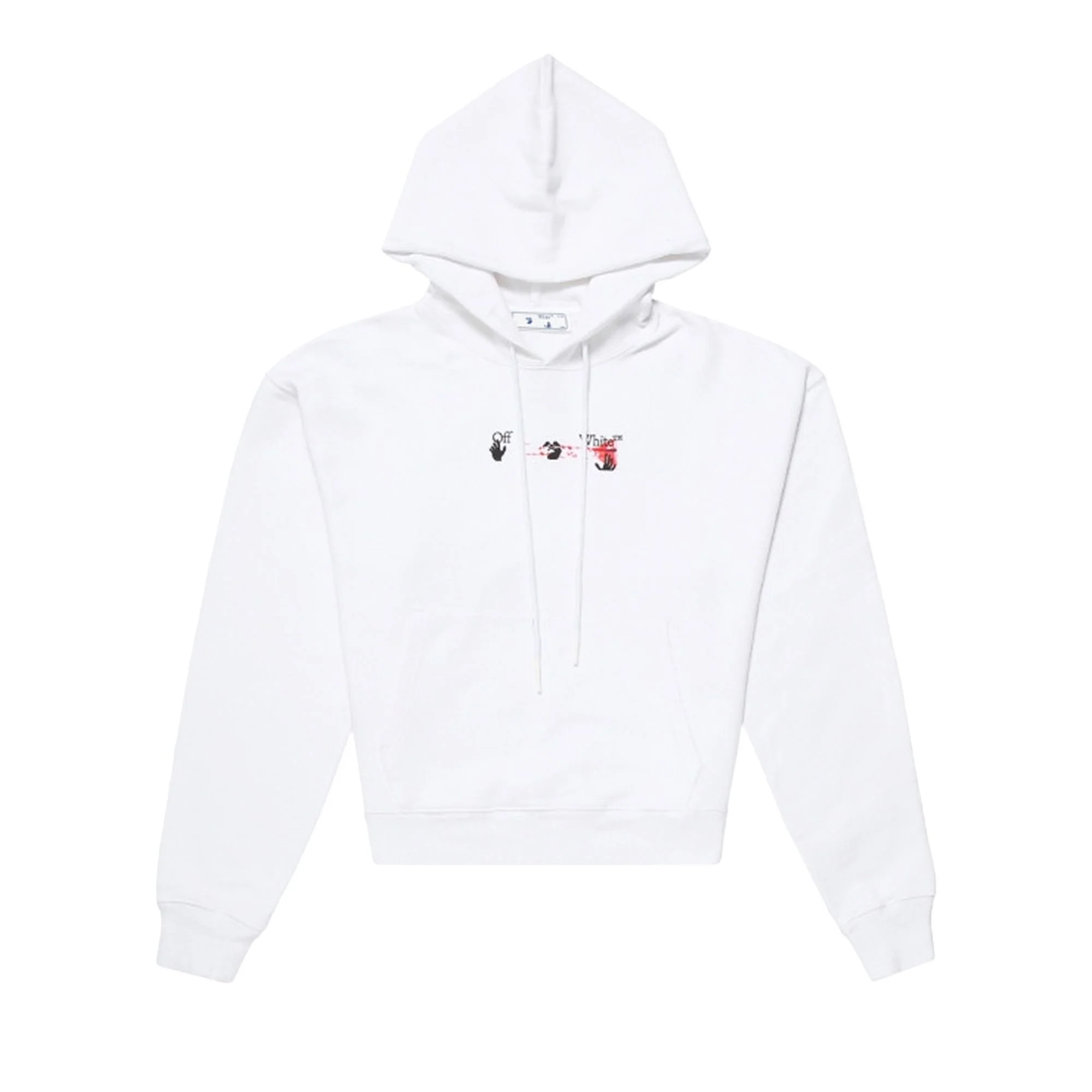 Off-White Acrylic Arrow Over Hoodie 'White/Fuchsia' - 1