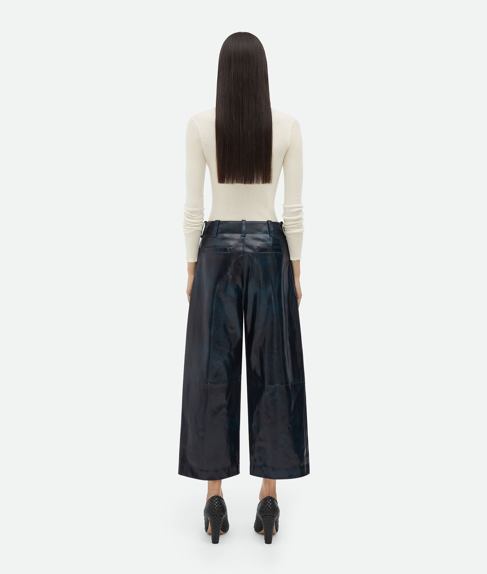 Leather Culotte Trousers - 3