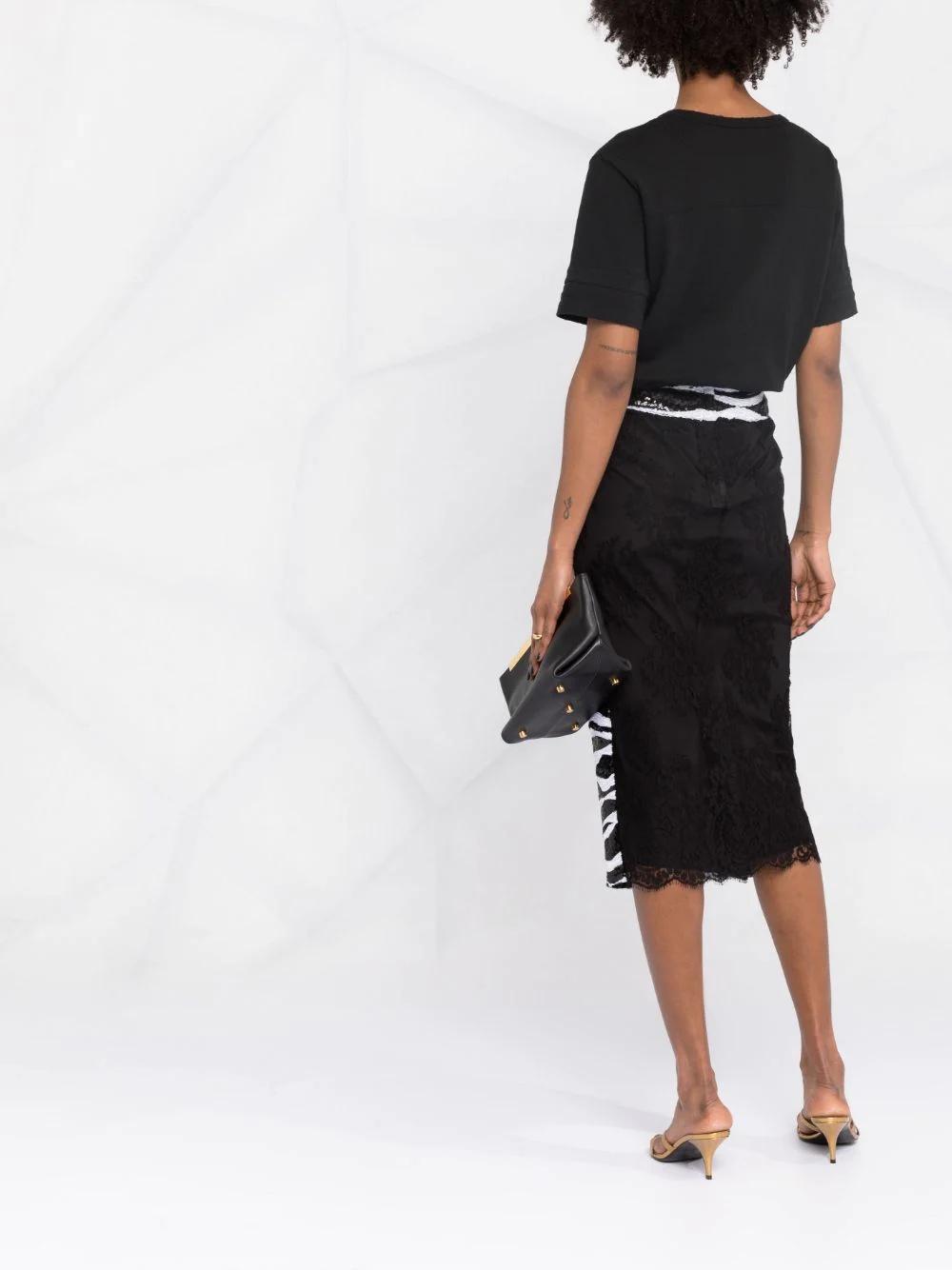 sequin panelled skirt - 4