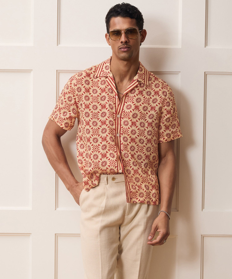 TODD SNYDER Embroidered Voile Capri Shirt outlook