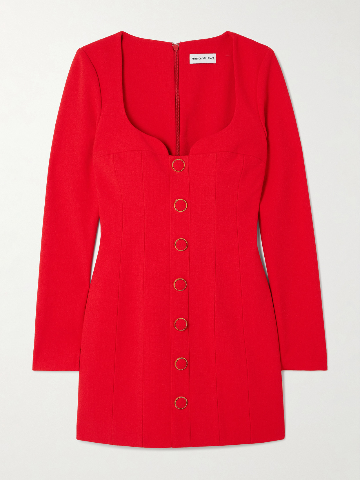 Cameron Button-embellished Crepe Mini Dress - 1