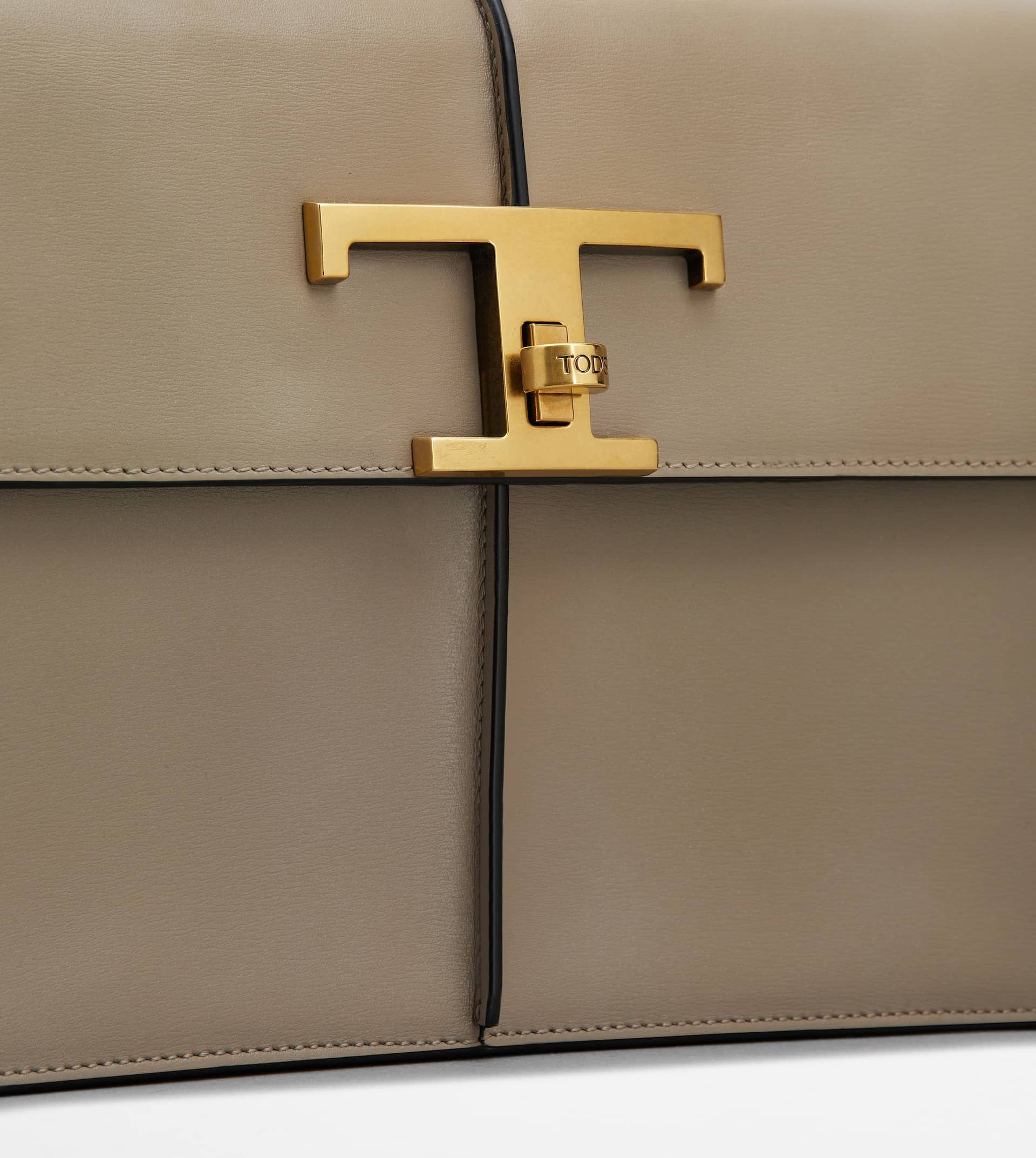 TIMELESS CLUTCH BAG IN LEATHER - GREY - 4