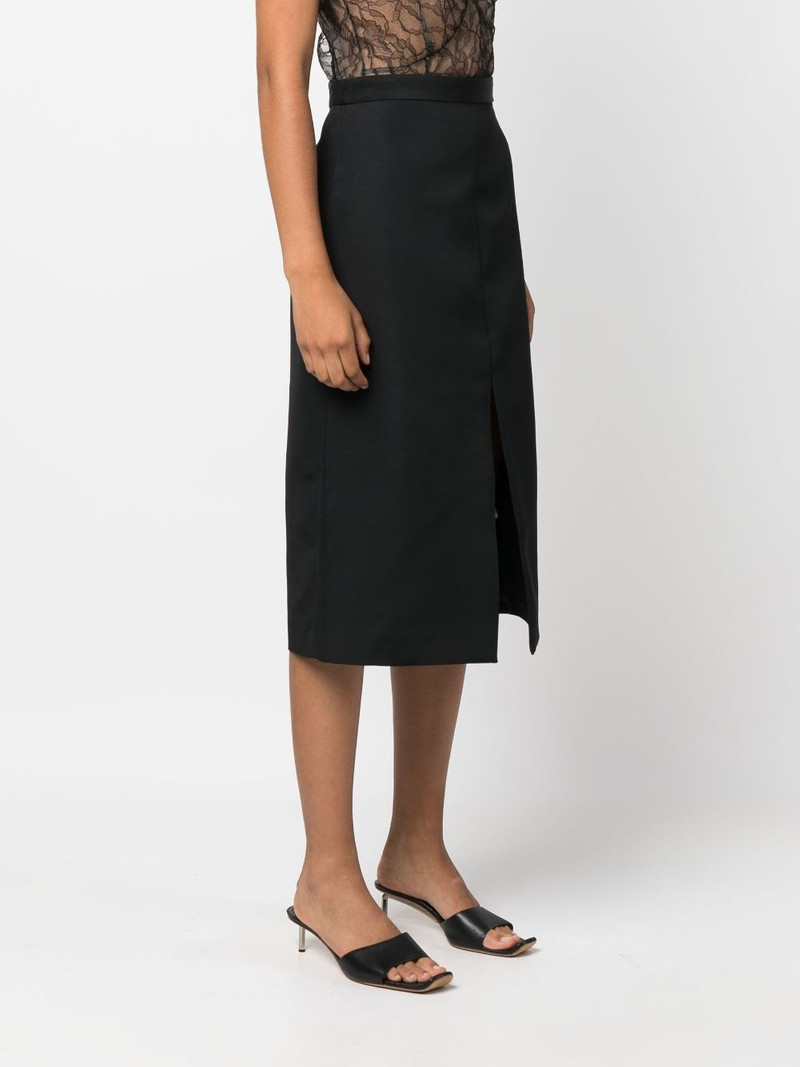 slit-detail straight skirt 3