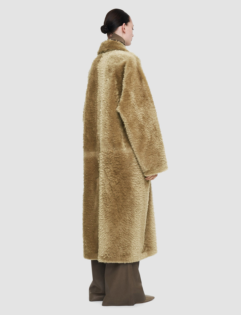 Textured Shearling Cail Coat 4