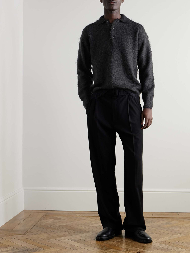 AURALEE Mohair and Wool-Blend Polo Shirt outlook