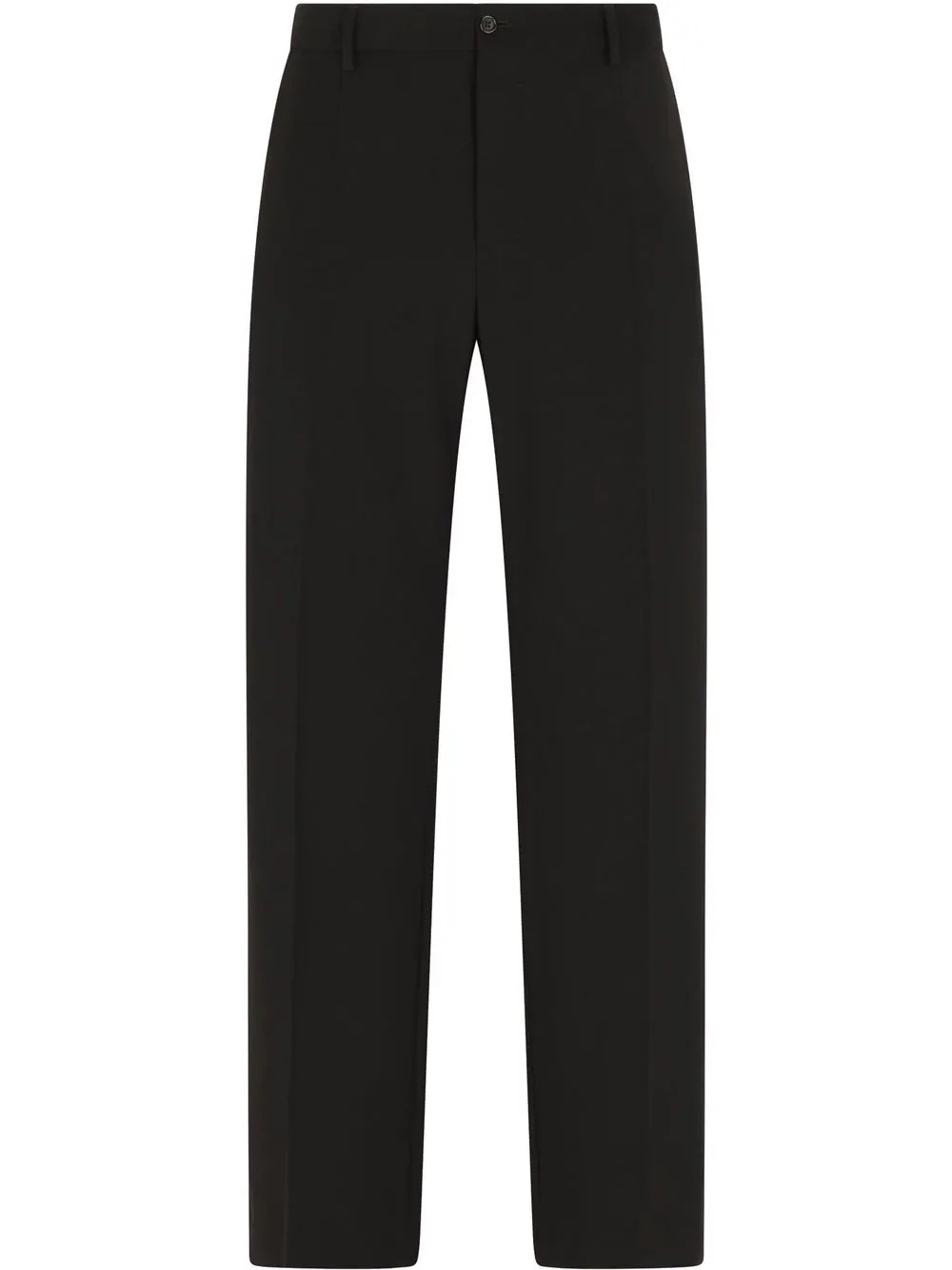 high-waisted wool straight-leg trousers - 1