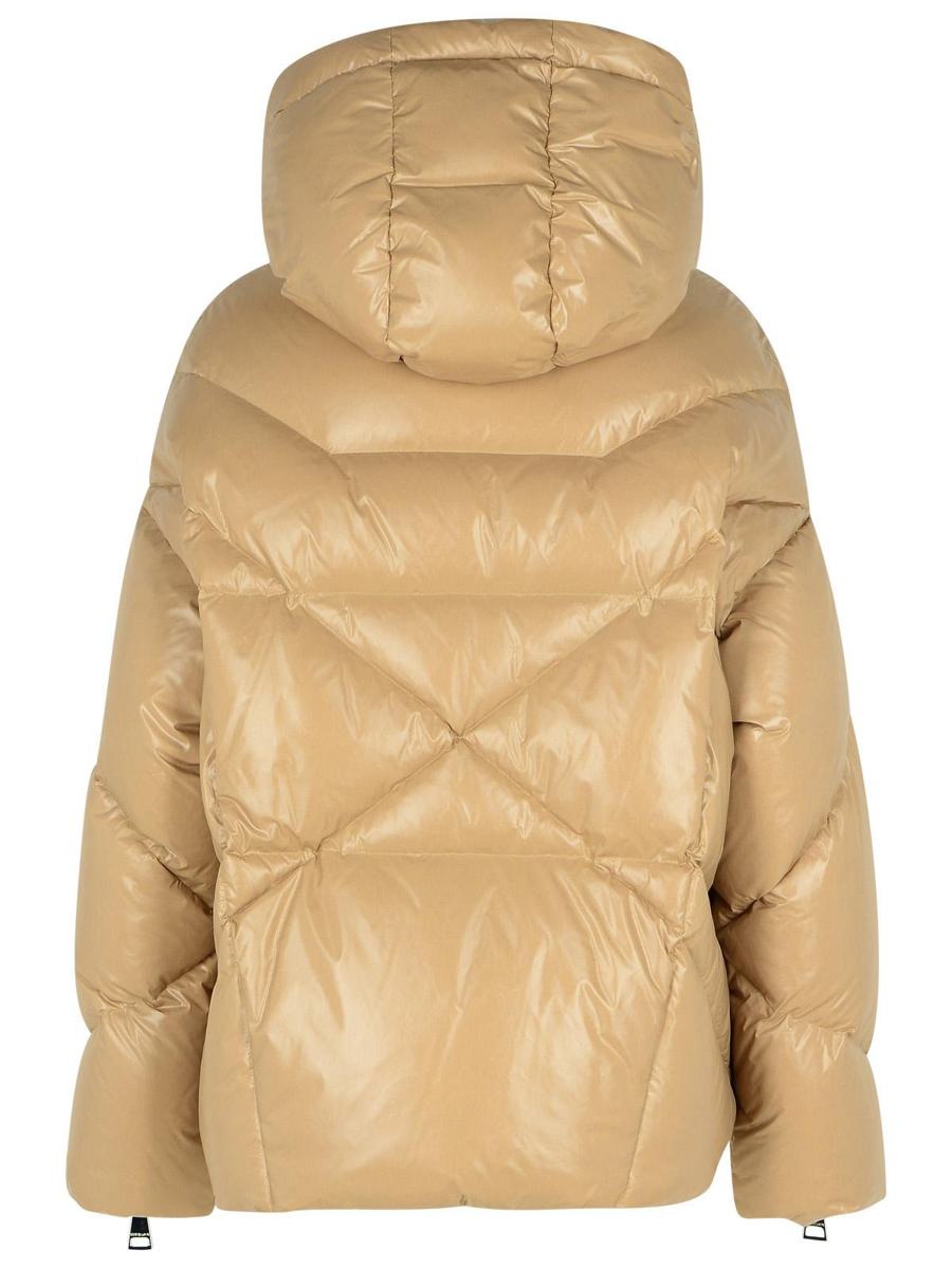 ダウンジャケット・コート KHRISJOY Beige nylon down jacket (KWF24R0624NY0002 CHA001) Khrisjoy Khrisjoy 'Shiny' Beige Polyamide Down Jacket
