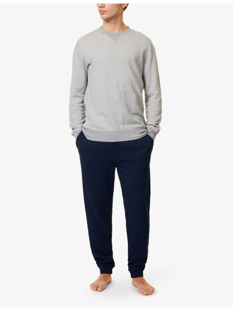 Derek Rose Quinn relaxed-fit mid-rise cotton-blend jogging bottoms outlook