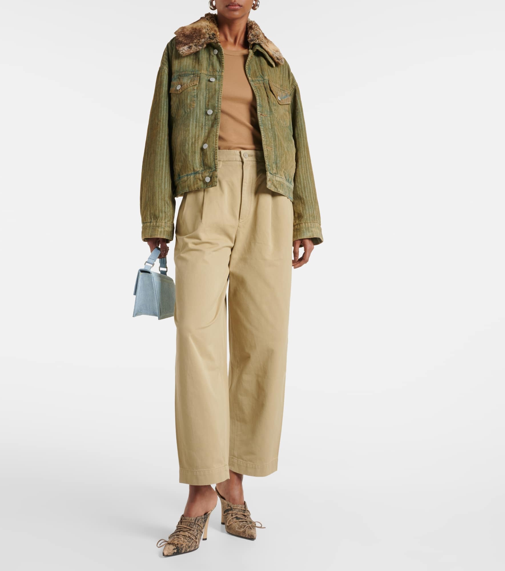 Becker wide-leg cotton twill chinos - 2