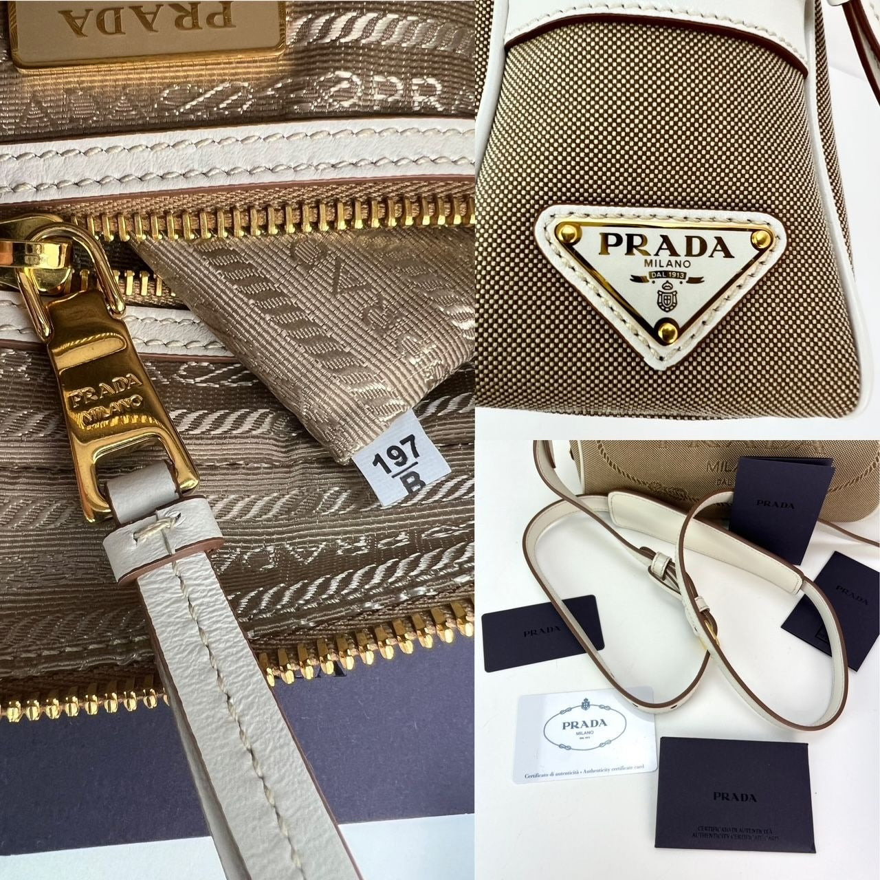 Prada Khaki Canvas Camera Crossbody Bag - 5