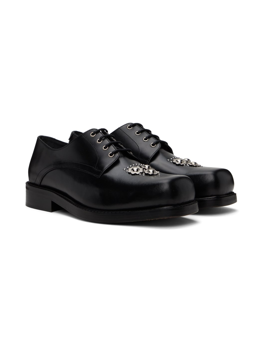 Black Studded Martlett Derbys - 4