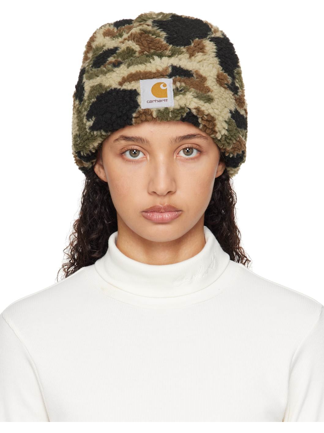 Beige & Khaki Prentis Beanie - 1