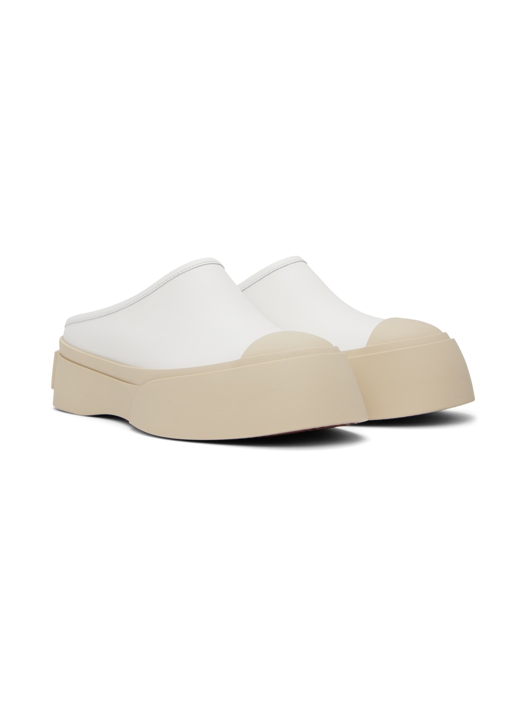 White Leather Pablo Slippers - 4