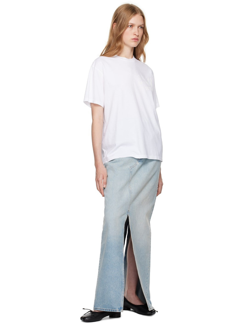 MM6 Maison Margiela White Numeric Dropped-Shoulder T-shirt outlook