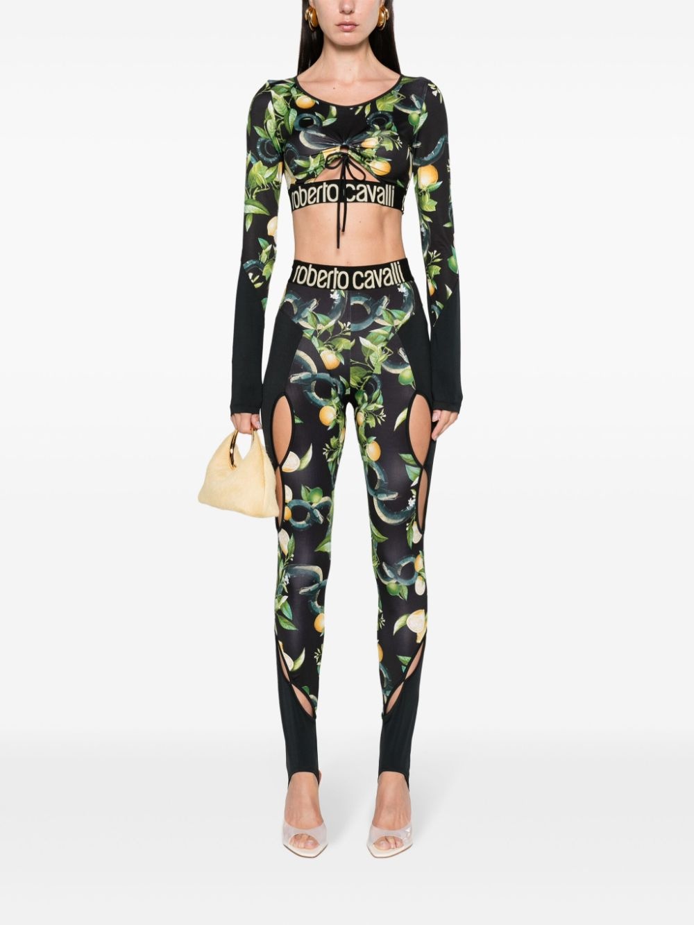 Lemon-print crop top - 2