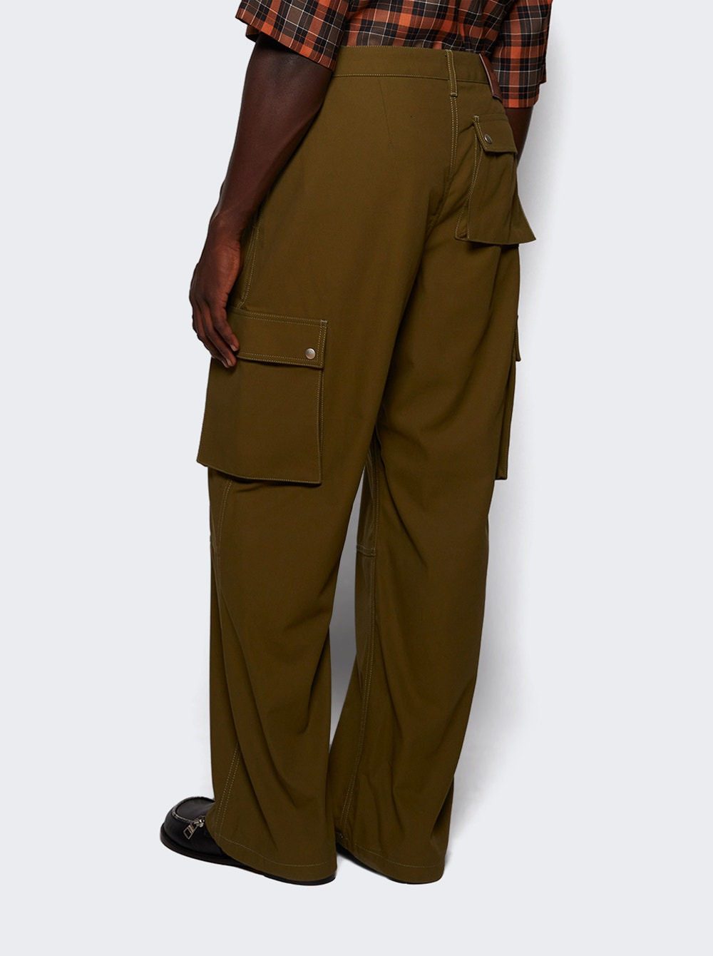 Cargo Trousers Khaki Green - 4