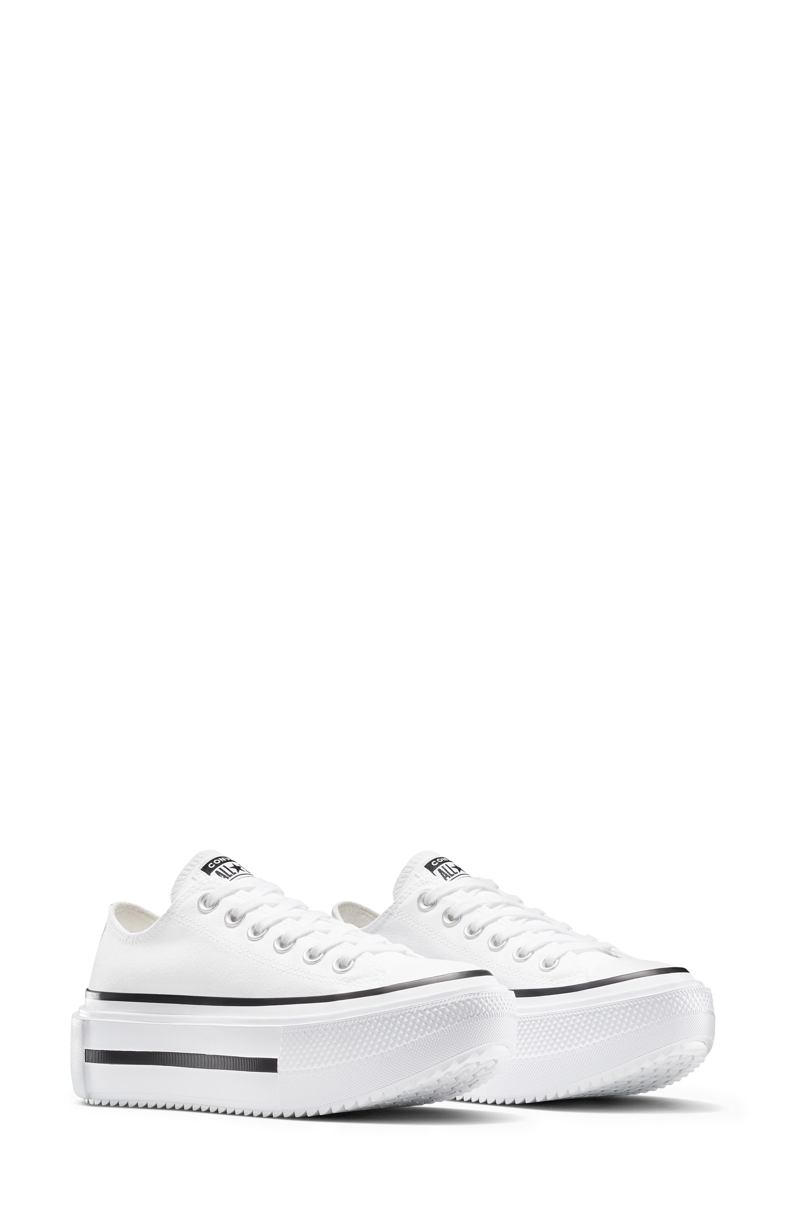 Converse Gender Inclusive Chuck Taylor All Star Lift Double Stack Low Top Platform Sneaker in White/ - 9