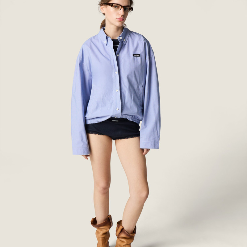 Gingham check blouson jacket 5