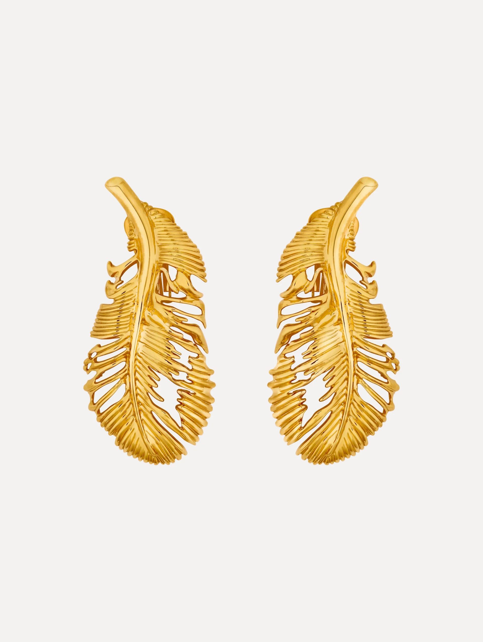 FEATHER CLIP-ON EARRINGS - 1