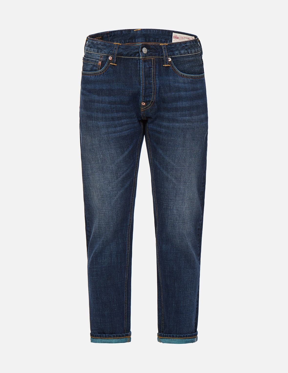 DARUMA AND LOGO CROPPED SLIM STRAIGHT FIT JEANS #2010 - 2