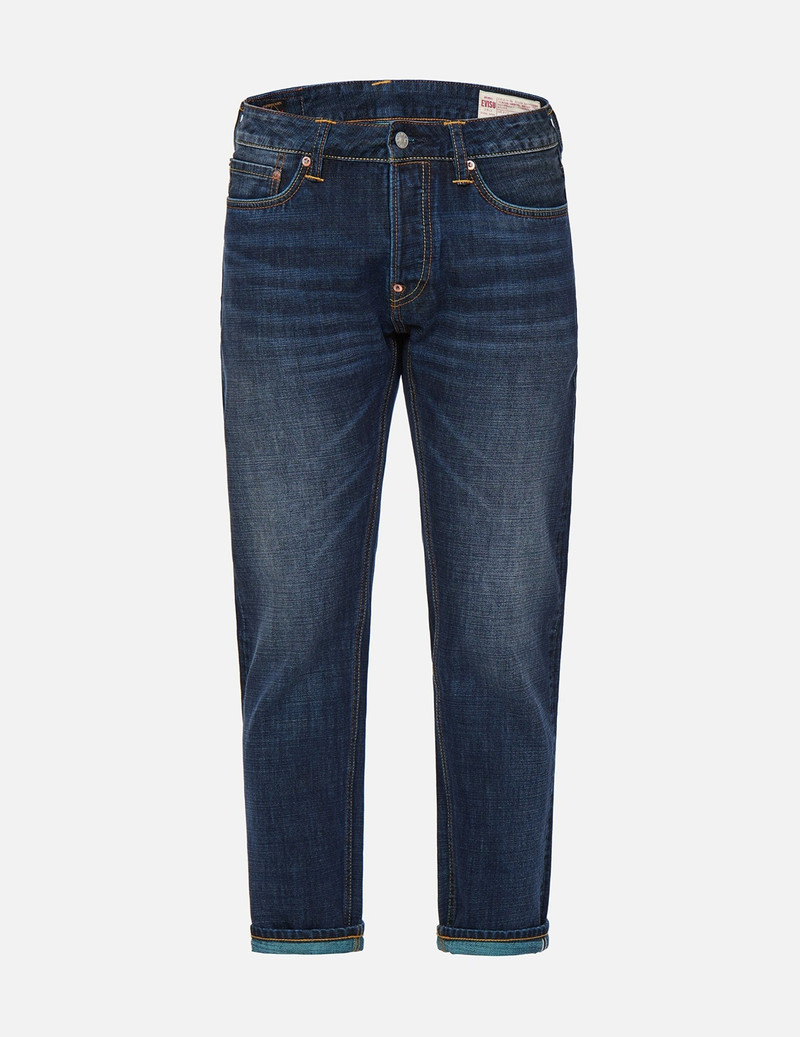 DARUMA AND LOGO CROPPED SLIM STRAIGHT FIT JEANS #2010 2