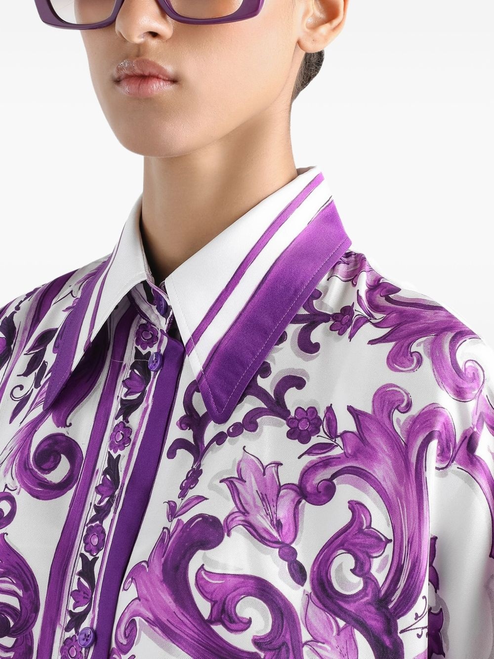 Maiolica-print shirt - 5