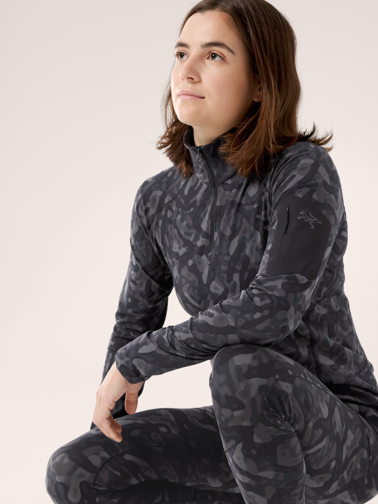 Rho Zip Neck Print - 3