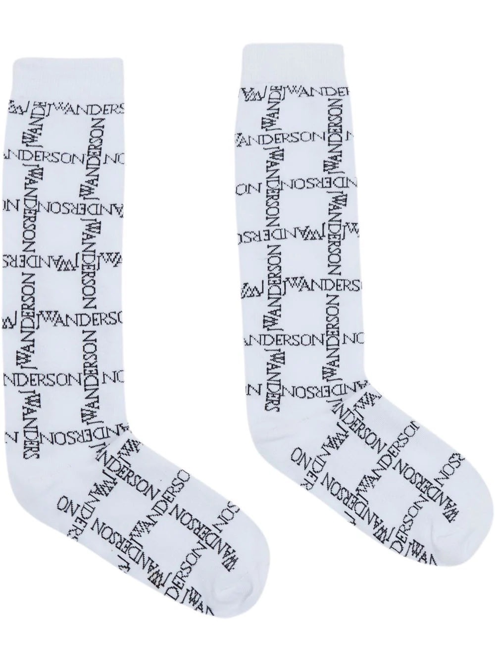 INTARSIA-LOGO LONG ANKLE SOCKS - 1