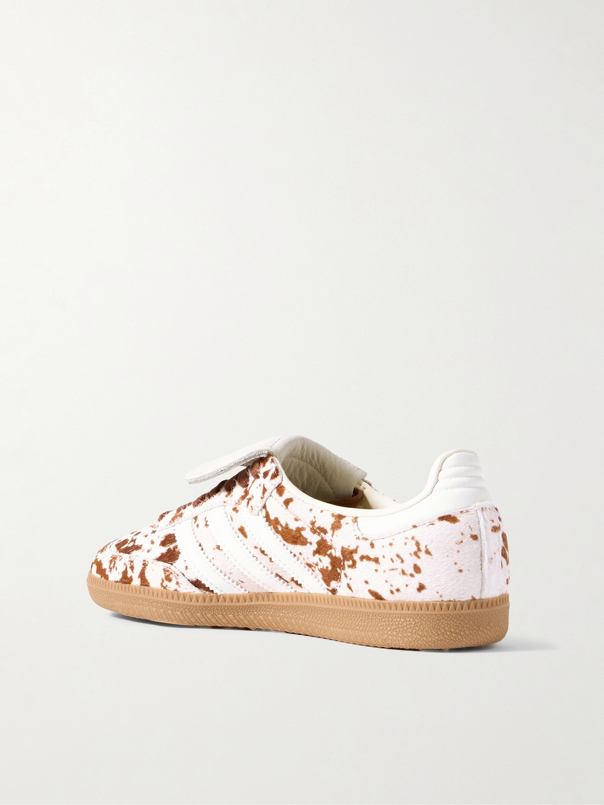 Samba Lt Leather-trimmed Cow-print Pony Hair Sneakers - 3
