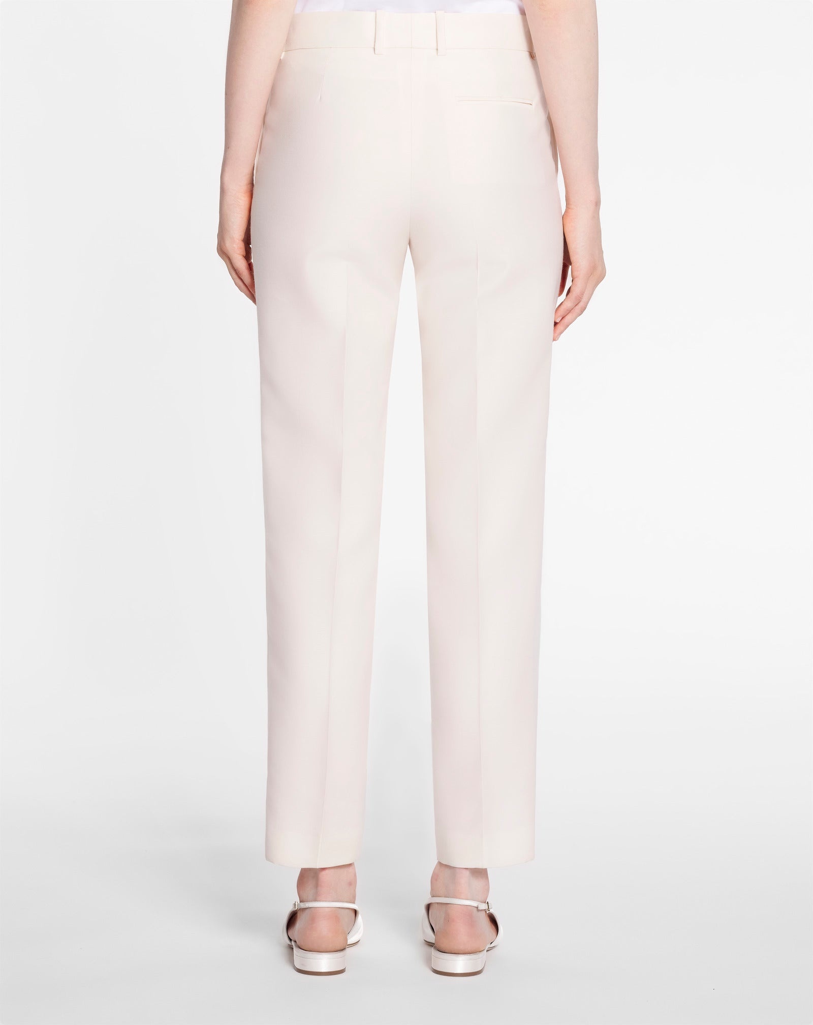 TAPERED TAILORED PANTS IN WOOL & SILK - 5