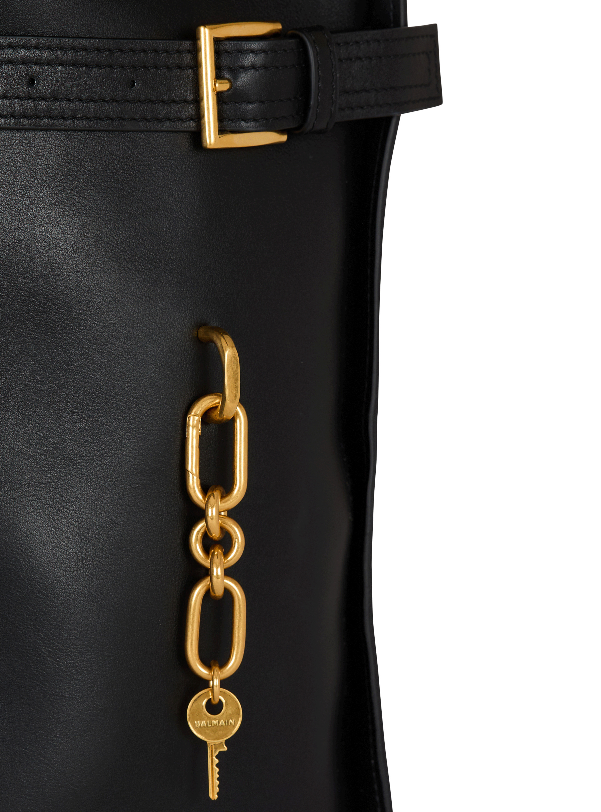 Pulse Large waxed calfskin leather tote bag - 5