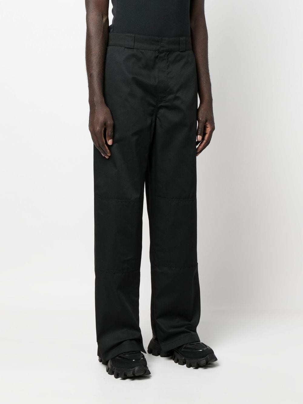 reversed waistband chino trousers - 3