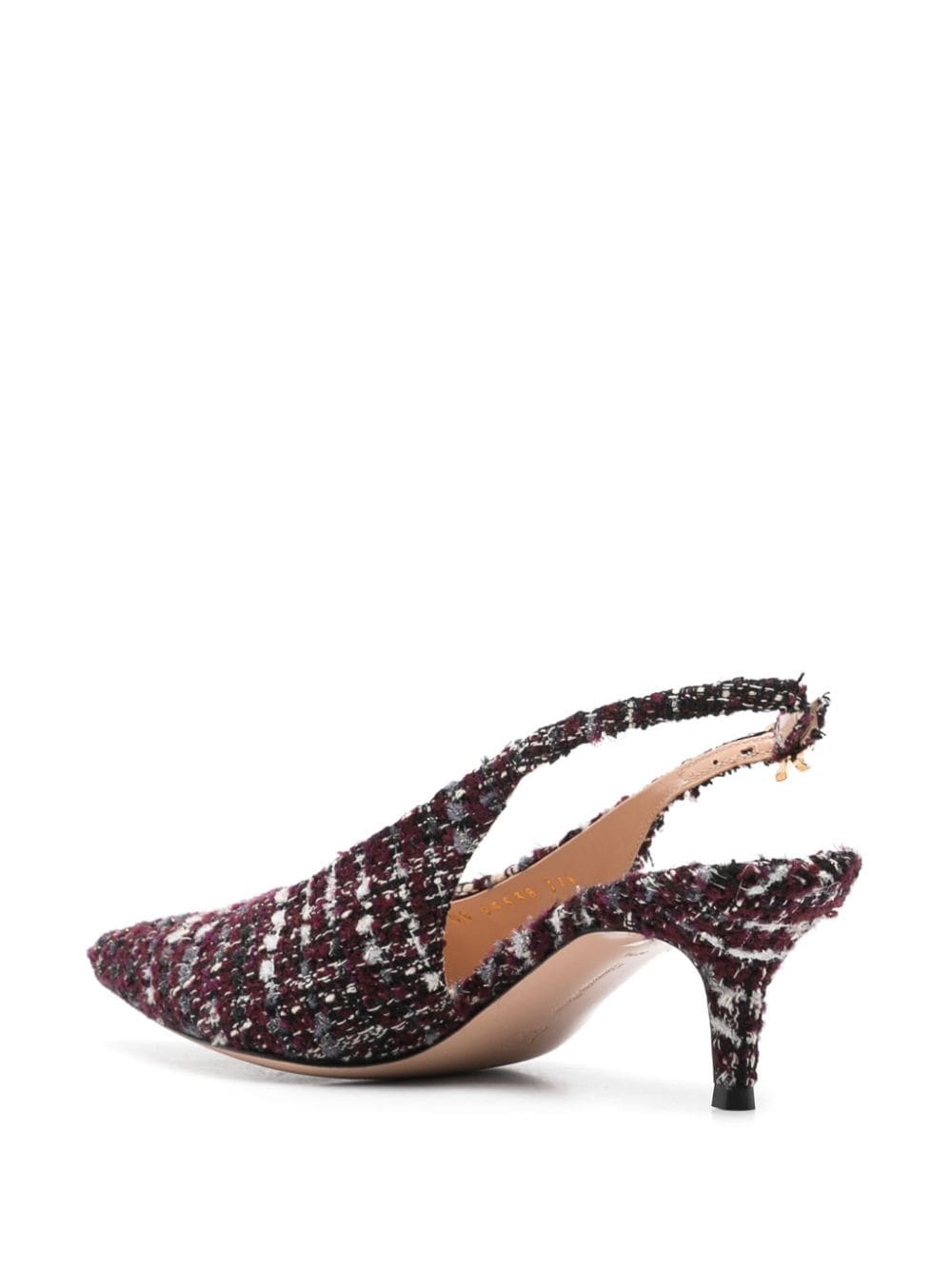 55mm tweed slingback pumps - 3