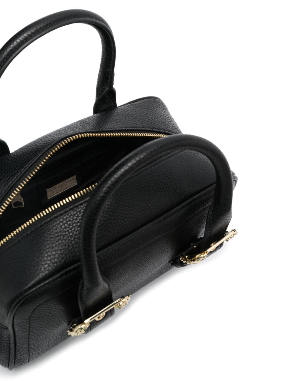 Baroque-buckle faux-leather tote bag - 6