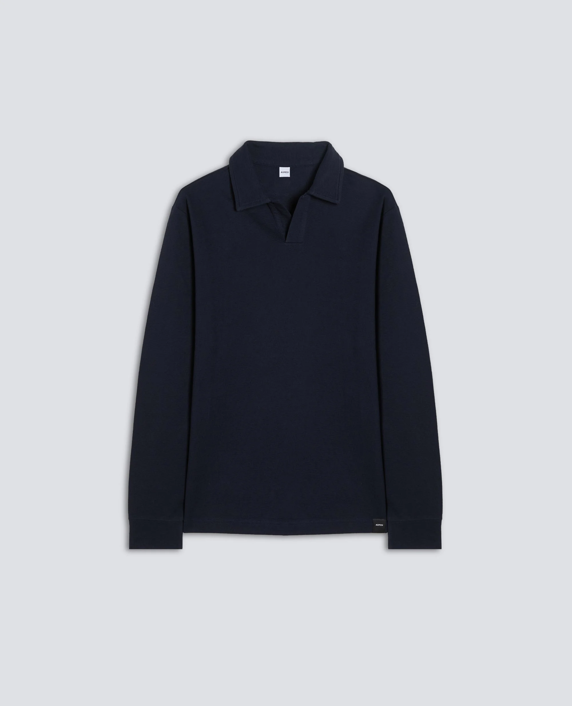 LONG-SLEEVED POLO SHIRT IN COTTON JERSEY - 1