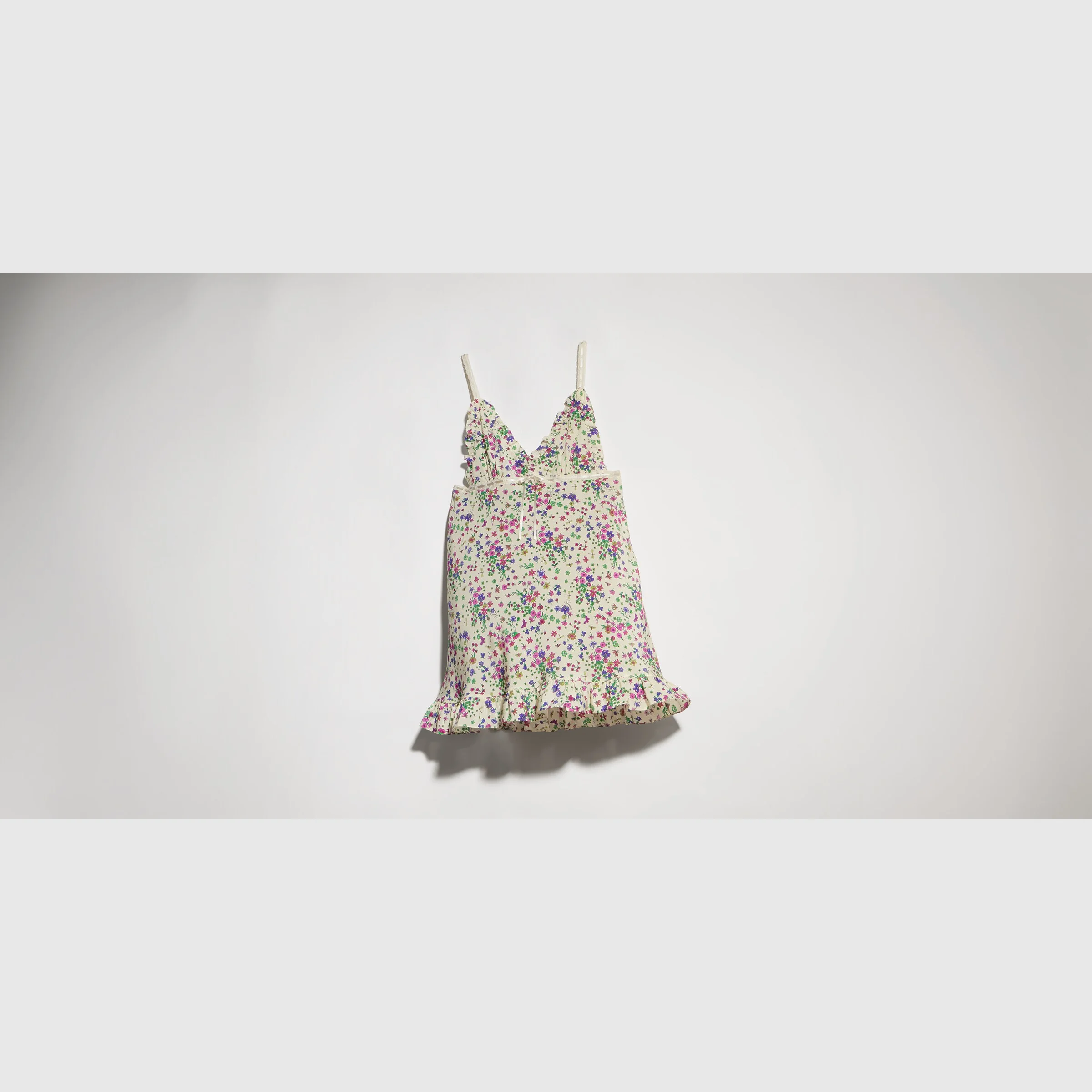 Printed silk dress - 1