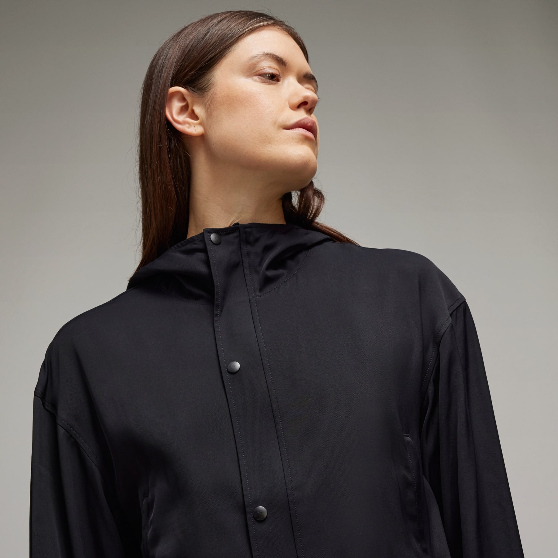 Y-3 Rayon Twill Hooded Top - 7