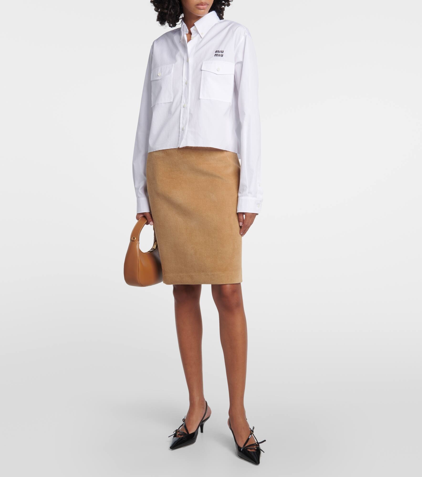 Corduroy pencil skirt - 2