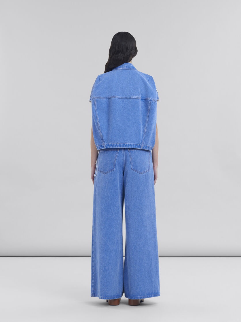 【送料&関税込】Marni Denim Vest Marni LIGHT BLUE DENIM VEST WITH PATCH DETAILS | REVERSIBLE