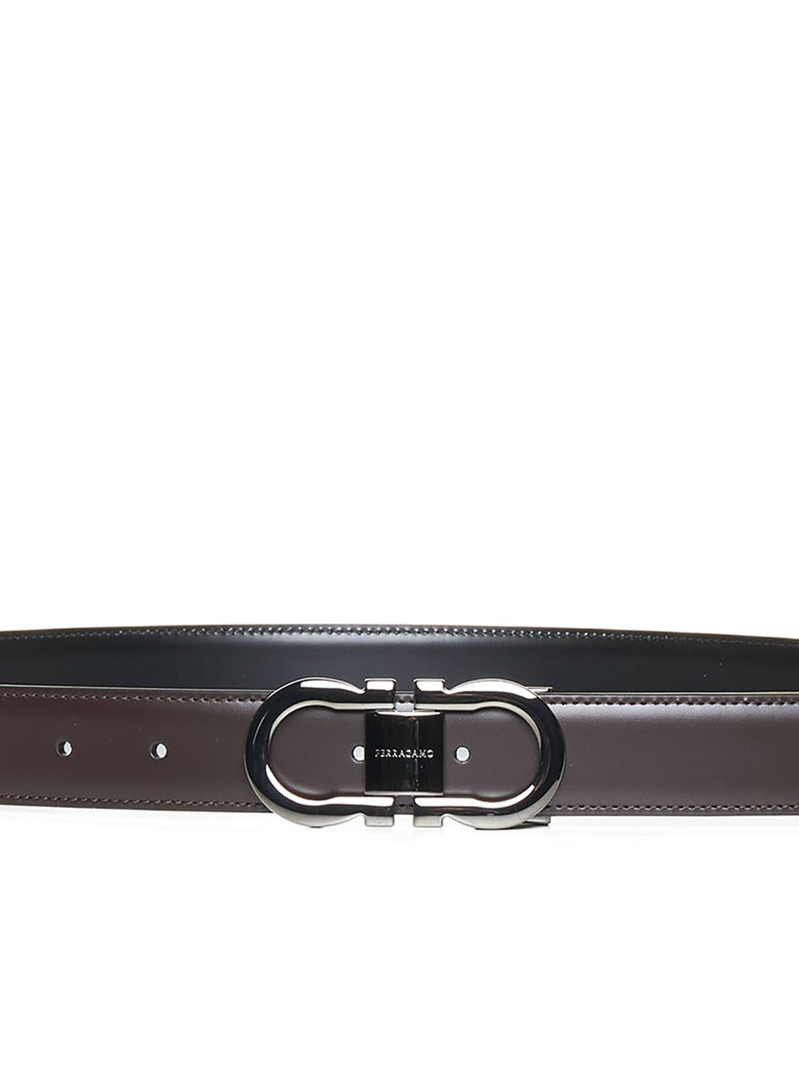 Gancini leather reversible belt - 2