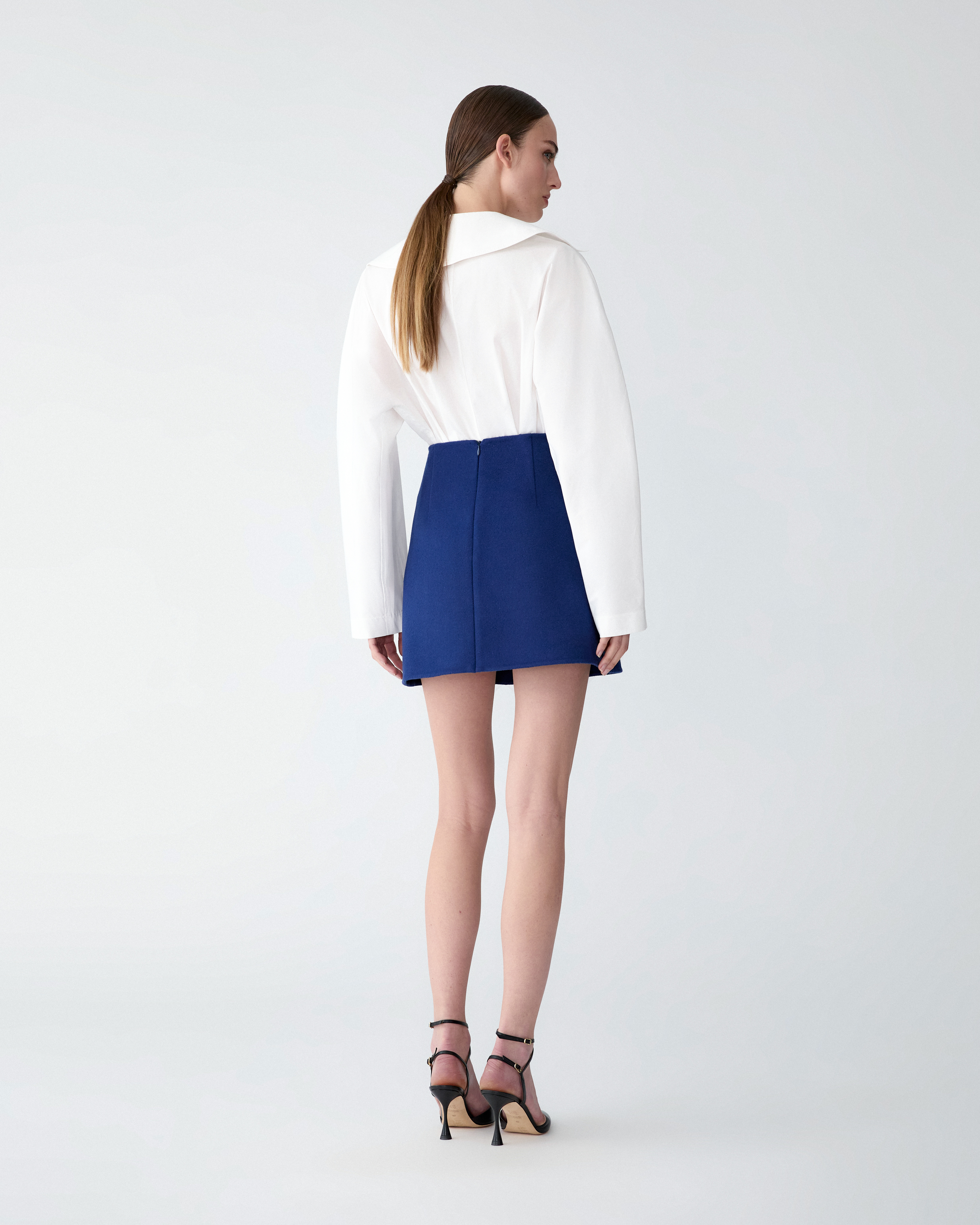 Double-Faced Wool Mini Skirt - 3