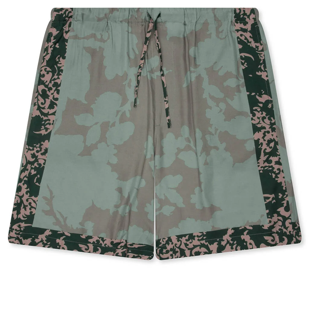 ARCHIVE FLORAL BORDER PIPERI M.W. SHORTS - PETROL - 1