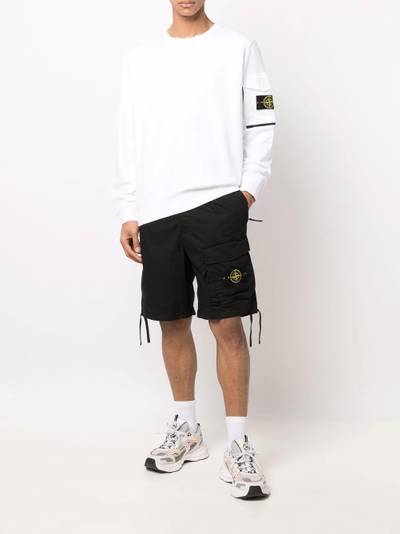 Stone Island Compass badge crew-neck sweatshirt outlook