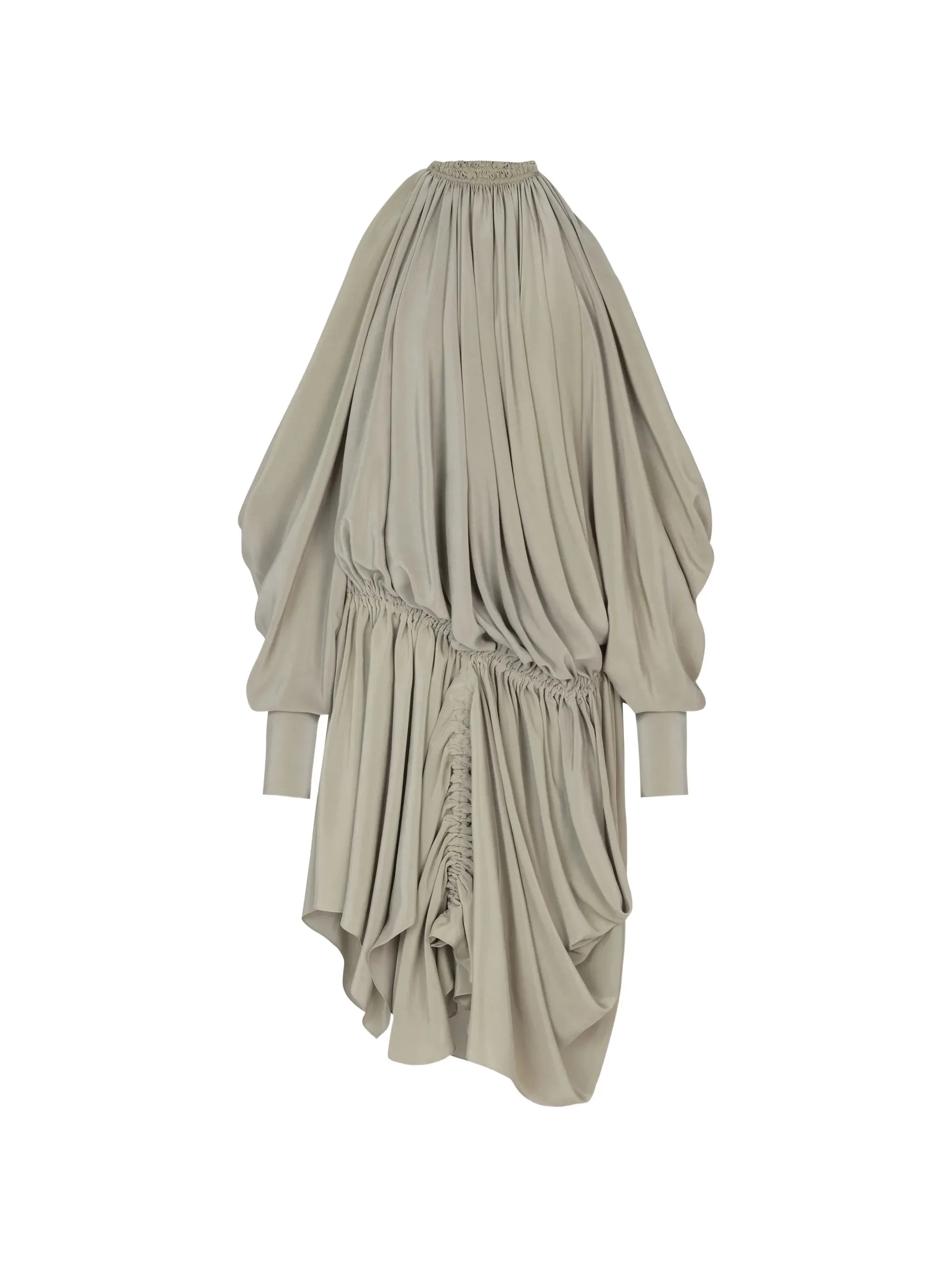 Balmain Draped Silk Crepe Mini Dress - 1