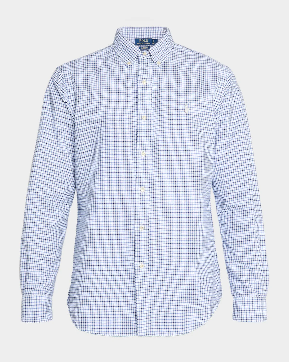 Men's Classic-Fit Oxford Check Button-Down Shirt - 1