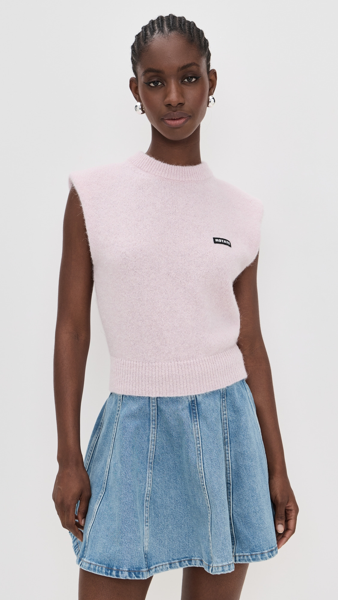 Knit Cropped Vest - 6