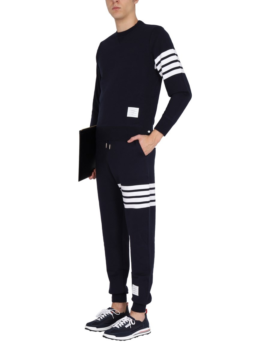 FELPA IN COTONE CON INTARSIO 4BAR STRIPE - 2