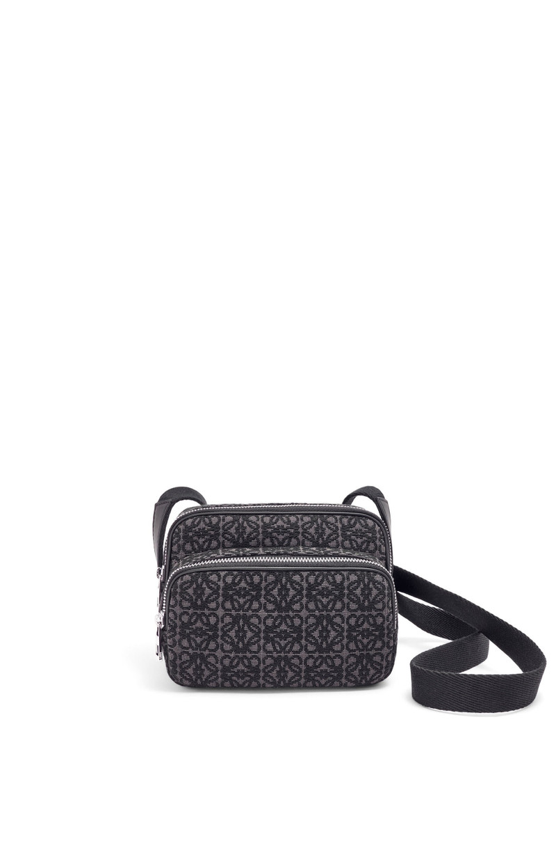 Mini Camera bag in Anagram jacquard and calfskin - 1