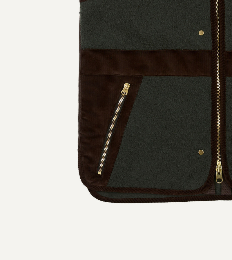 Green Casentino Fleece Gilet 11