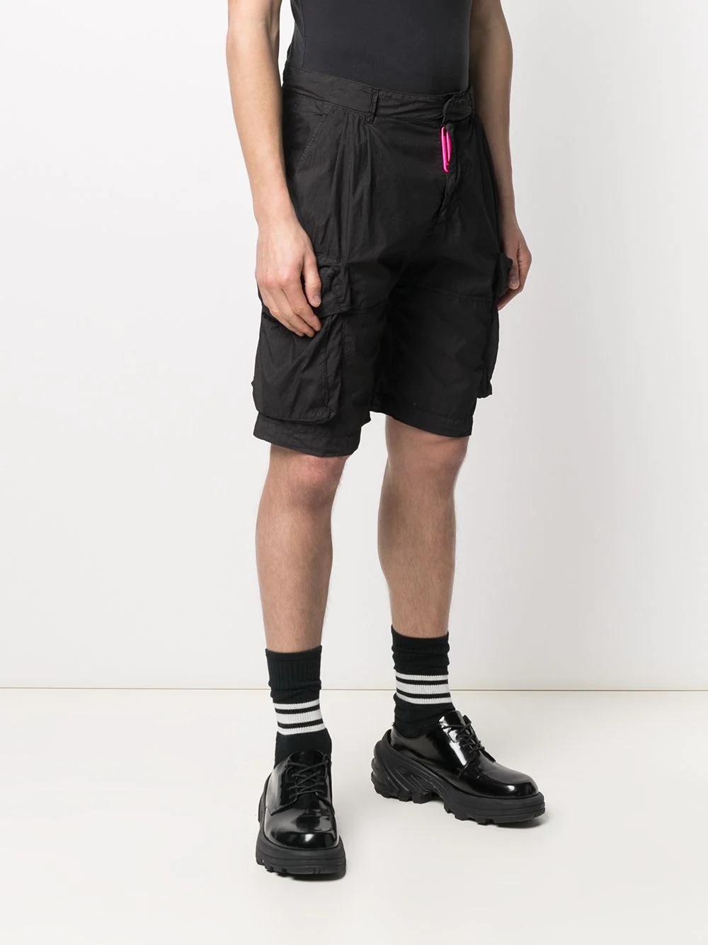 logo-print cargo shorts - 3